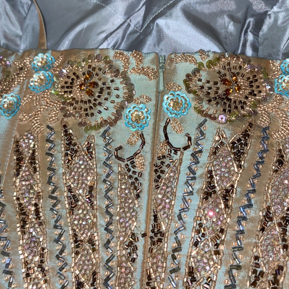 Jovani iridescent taffeta beaded gown. Size 12/8